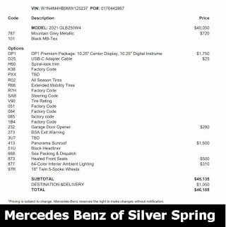 2021 Mercedes-Benz GLB GLB 250 4MATIC W1N4M4HB9MW125237 2021 Mercedes-Benz GLB GLB 250 4MATIC