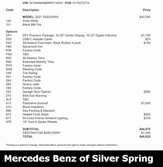 2021 Mercedes-Benz GLB W1N4M4HB6MW116091 2021 Mercedes-Benz GLB
