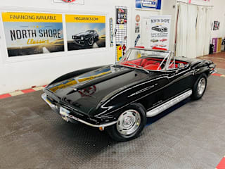 1967 Chevrolet Corvette - CONVERTIBLE - REAL BLACK/RED COLOR COMBO - TANK STICKER - 194677S100728 1967 Chevrolet Corvette - CONVERTIBLE - REAL BLACK/RED COLOR COMBO - TANK STICKER -