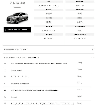 2017 Lexus RX 350 2T2BZMCA7HC093834 2017 Lexus RX 350