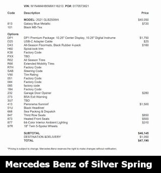 2021 Mercedes-Benz GLB W1N4M4HB5MW116213 2021 Mercedes-Benz GLB