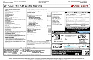 2017 Audi RS 7 4.0T quattro WUAWAAFC0HN902535 2017 Audi RS 7 4.0T quattro