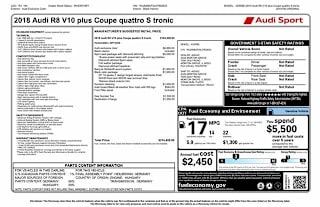 2018 Audi R8 5.2 quattro V10 Plus WUAKBAFX0J7900633 2018 Audi R8 5.2 quattro V10 Plus