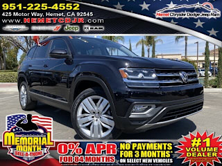2019 Volkswagen Atlas V6 SEL 4Motion 1V2MR2CA9KC527509 2019 Volkswagen Atlas V6 SEL 4Motion
